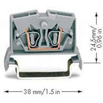 Wago 264-736 Borne de passage orange pour rail DIN