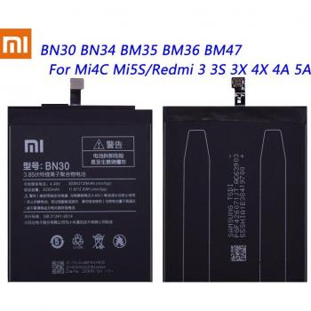 Replacement Li-ion Battery for Xiaomi Mi 4C, 5S, Redmi 5A, 4X, 3S, 3 Hongmi (BN30, BN34, BM35, BM36, BM47)