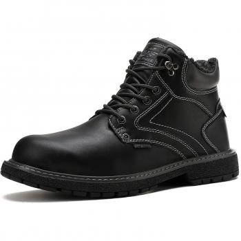 AX BOXING Bottes Hiver Neige Homme Fourrure Chaudes Randonnée (46 EU, A8431-Noir)