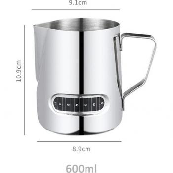 Jarra de leche con diseño floral y termómetro 500ml