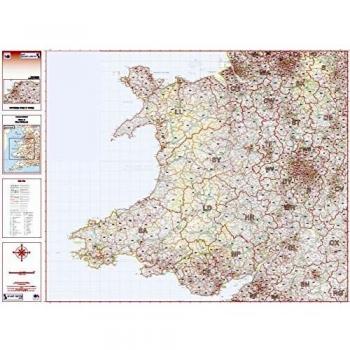 Wales/West Midlands Postcode Map – District 6, Folded, Colour Print