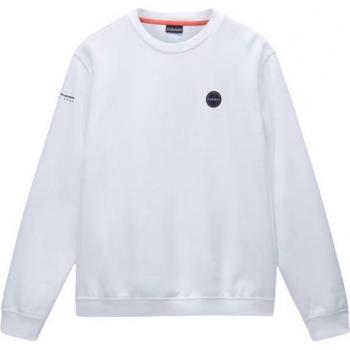 Sudadera con Capucha Napapijri B-Badge Half Zip Hombre Blanco Puro