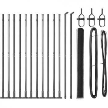 Ensemble de clôtures 2 pièces (acier enduit de poudre) – modèle 3353669