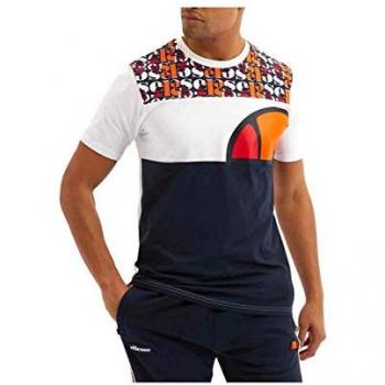 White/Navy Cirillo Crew Neck Tee for Men