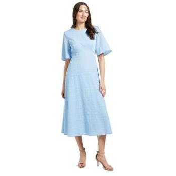 Debenhams Light Blue Drop Waist Fit & Flare Midi Dress, Women 12