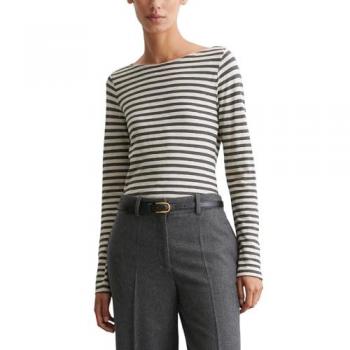 Marc O'Polo Regular Fit Langarmshirt M grau
