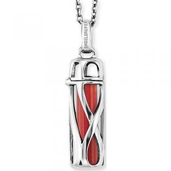 Engelsrufer Damen-Kette Healing Stone 925er Silber One Size Silber/Rot