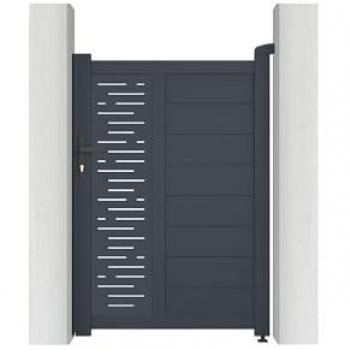 Puerta Peatonal de Aluminio Gris Arlberg 100 x 140 cm
