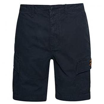 Short Superdry Homme Cargo Vintage en Coton Bio Bleu Marine Taille 28