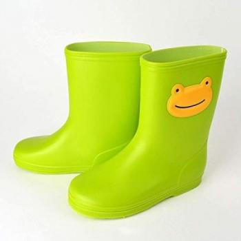 Japanese Green Frog Pompkin Rain Boot – 13 cm, Frog Patch Design