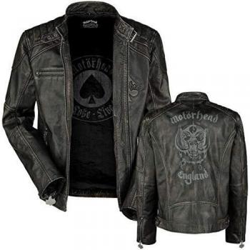 Motörhead England Lederjacke in Schwarz (M-4XL)