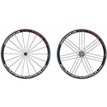 Ultra 35 Dark Tubular by Campagnolo + Br‑BO500 Road Wheel Set – Black 100/130 mm Unisex