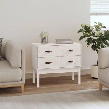 VIDAXL Mobile Moderno, Mobile Consolle Bianco 90x40x78 cm in Legno Massello di Pino 2871