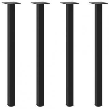VidaXL Coffee Table Legs 4 pcs Black 28.3-29.1 Steel