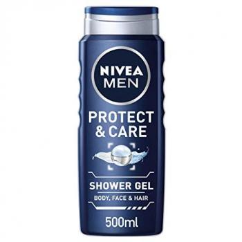 NIVEA MEN Protect & Care Duschgel + Shampoolösung – 500 ml
