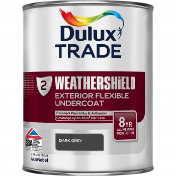 Dulux Trade Weathershield Undercoat Paint Dark Grey 1 Litre