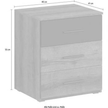 INOSIGN Nachttisch Beta 46 cm – Schwarzer Sideboard‑Stil