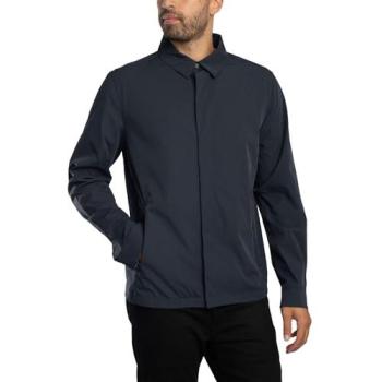 Lyle & Scott Men's Dark Navy Zip‑Front Overshirt