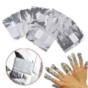100 Pcs Foil Wraps for Nail Polish Removal