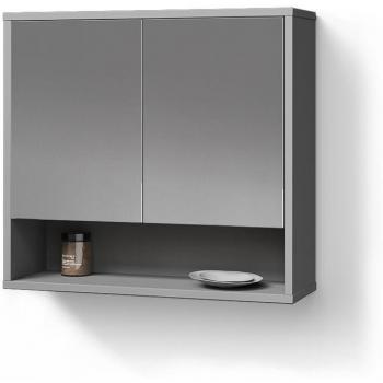 Livinity Specchio Contenitore per Bagno 70x65 cm grigio a due ante