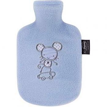 Sea‑Blue Serenity 0.8L Plush Cover Hot Bottle