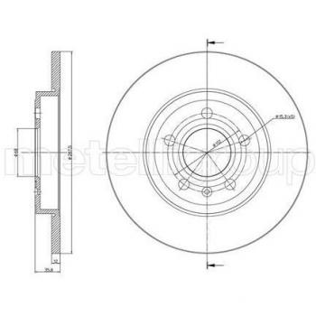 Disque de frein METELLI 23‑0509 – Toyota RAV4 I SUV Cabriolet