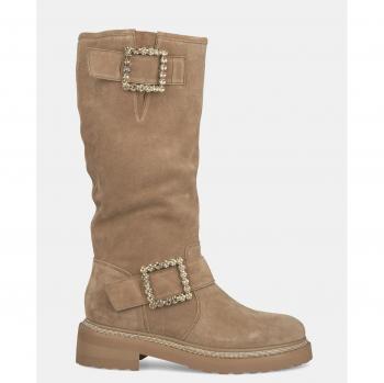 Botas de Mujer Alma en Pena con Hebillas y Puntera Redonda