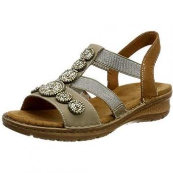 ARA Damen Hawaii T-Spangen Sandalen, Taupe, 38 EU