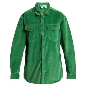 Veste overshirt manches longues en velours côtelé, édition Roxy Let It Go Cord (Vert)
