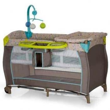 Lettino Hauck Babycenter 2017 Verde e Grigio con lettino per bambini
