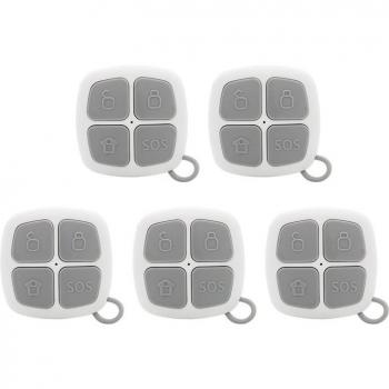 5pcs GS-RMC08 Portable Wireless 4-Button Remote Key Fobs for GSM Alarms