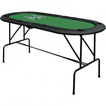 HOMCOM 1.85m Folding Poker Table for 8 Players
