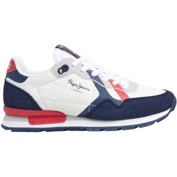 Scarpe da ginnastica Pepe Jeans Brit Main Junior 36 (Bianco, Blu, Rosso)