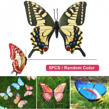 Set de 5 Estacas de Mariposa para Jardín y Decoración Interior