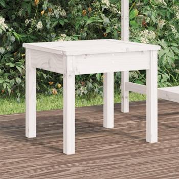 Banco Exterior de Madera Maciza de Pino Blanco 50x44x45 cm