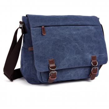 LOSMILE Laptop Messenger Bag, Men's Shoulder Bag, 16 Inches Vintage Canvas Bag