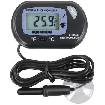 Termometro sonda esterna LCD con ventosa per acquario/aquarium (ramp. -50/70°C)