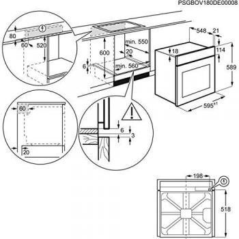 Four intégré Electrolux 65L avec pyrolyse