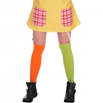 Maskworld Pippi Langstrumpf Kniestrümpfe für Damen orange (S)