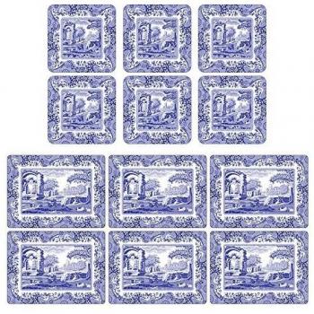 Sapphire Silhouette Placemats & Coasters (Italian) – 6-Set