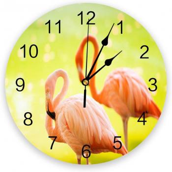 Chic Flamingo Home Decor Clock