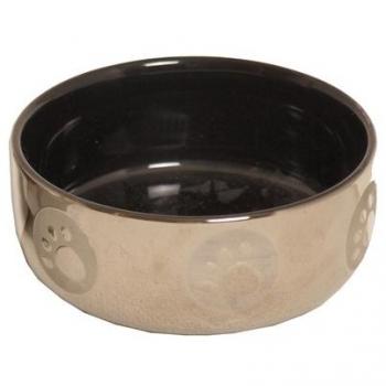 Kattenvoerbak Royal Zilver/Zwart 13 CM