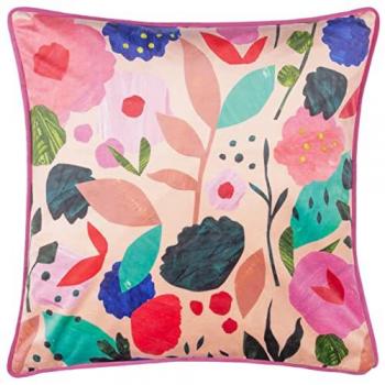 Multicolour Floral Velvet Cushion 43cm x 43cm