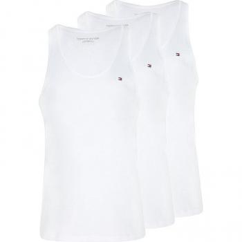 TOMMY HILFIGER Set di 3 Magliette Senza Maniche in Cotone Bianco M