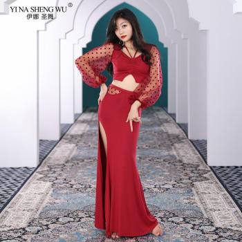 Top de Manga Linterna para Danza Oriental