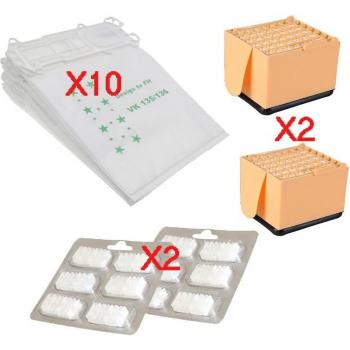 Vorwerk VK135 VK136 Accessory Kit with Dust Bags and Microfilters