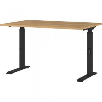 ErgoFlex Desk – Oak & Ebony