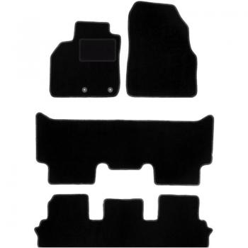 Tappetini in velluto nero per Renault Grand Scenic III 7 posti (2009‑2015)