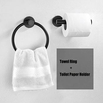 2Pcs Bathroom Towel and Toilet Paper Holder Set