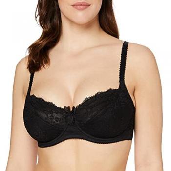 Pour Moi Pour Moi Black Non Padded Flora Underwired Bra